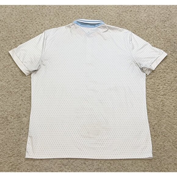 Redvanly Men Blue White Performance Golf Polo Shirt Lot Size Large L EUC - Picture 9 of 9